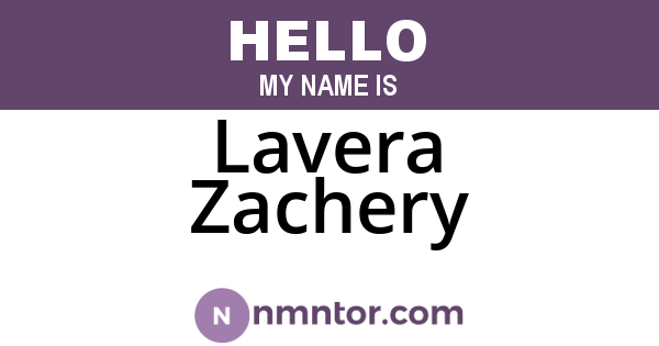 Lavera Zachery