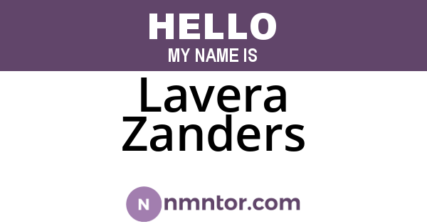 Lavera Zanders