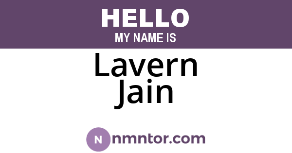 Lavern Jain