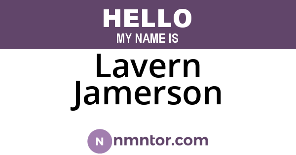 Lavern Jamerson