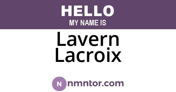 Lavern Lacroix