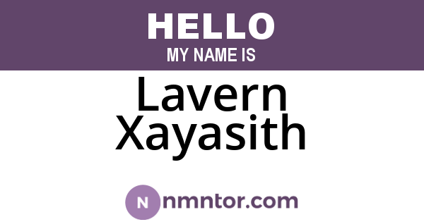 Lavern Xayasith
