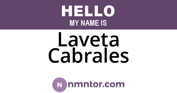 Laveta Cabrales