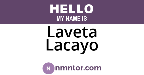 Laveta Lacayo