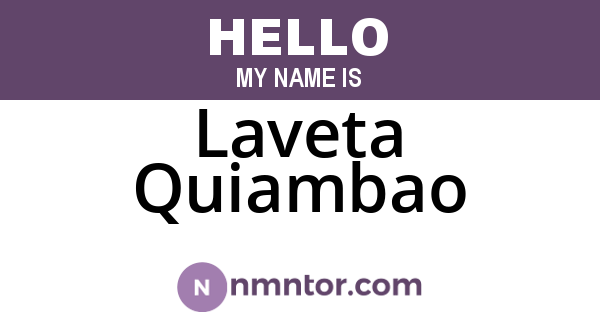 Laveta Quiambao