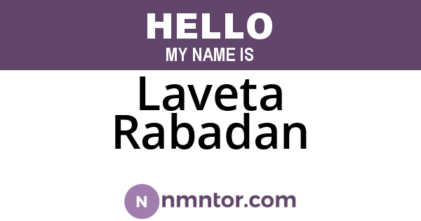 Laveta Rabadan