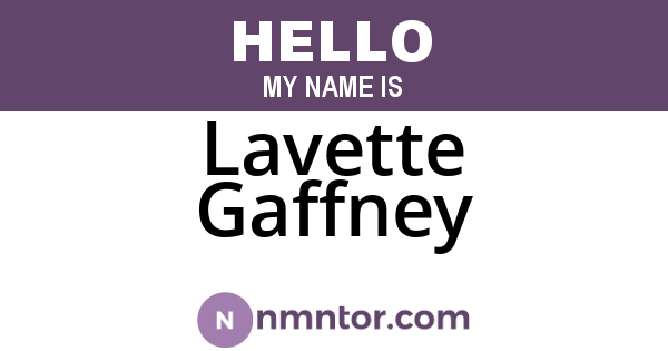 Lavette Gaffney