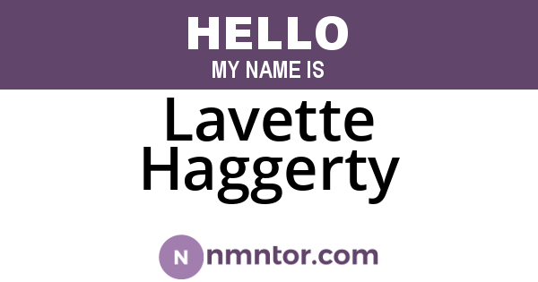 Lavette Haggerty