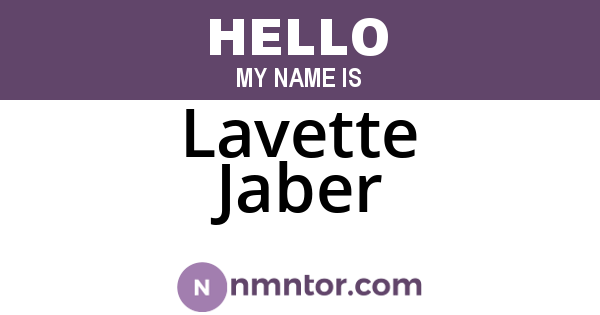 Lavette Jaber