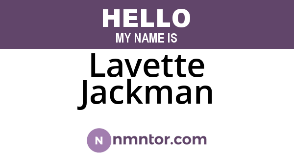 Lavette Jackman
