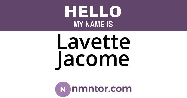 Lavette Jacome