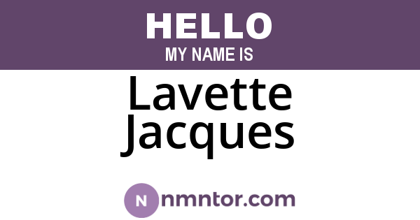 Lavette Jacques