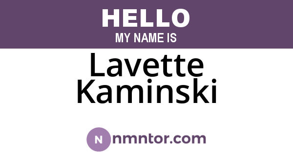 Lavette Kaminski