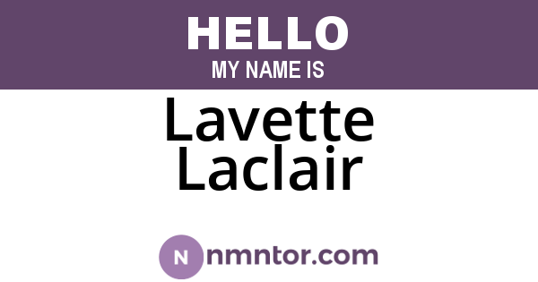 Lavette Laclair