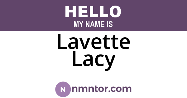 Lavette Lacy