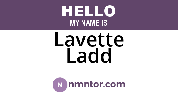 Lavette Ladd