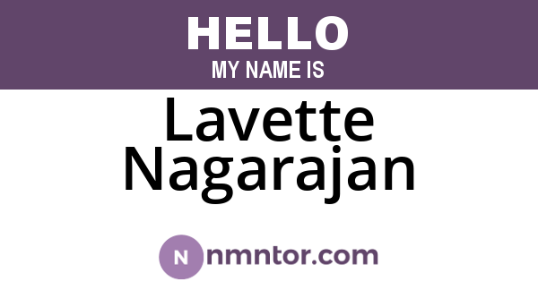 Lavette Nagarajan