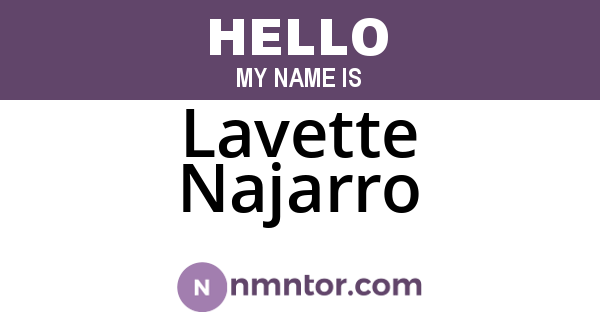 Lavette Najarro