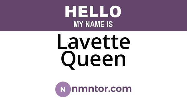Lavette Queen