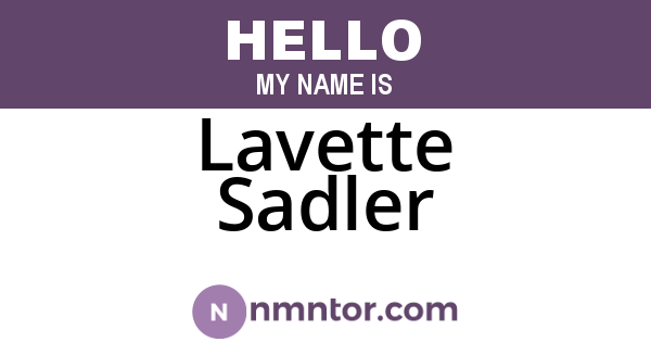 Lavette Sadler