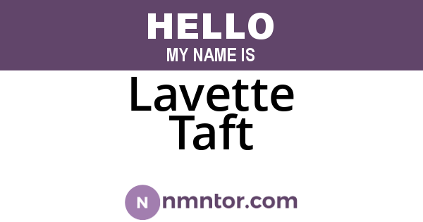 Lavette Taft
