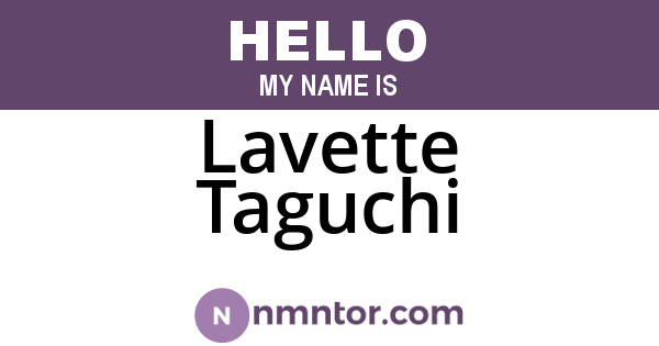 Lavette Taguchi