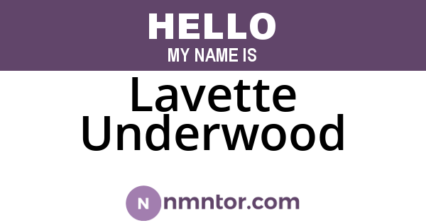 Lavette Underwood