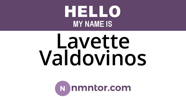 Lavette Valdovinos