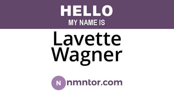 Lavette Wagner