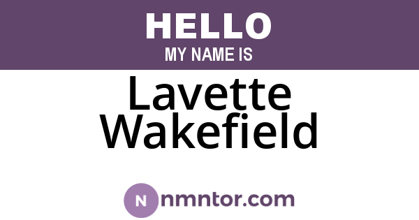 Lavette Wakefield