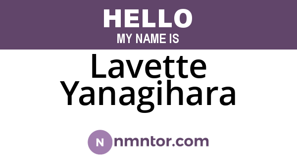 Lavette Yanagihara