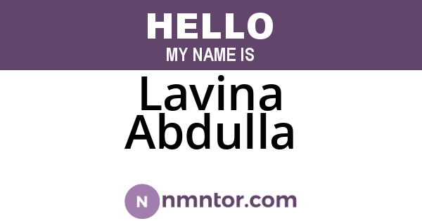 Lavina Abdulla