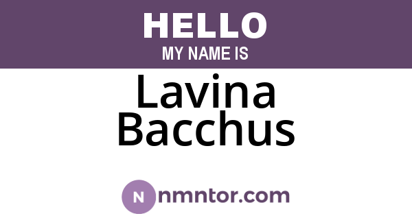 Lavina Bacchus