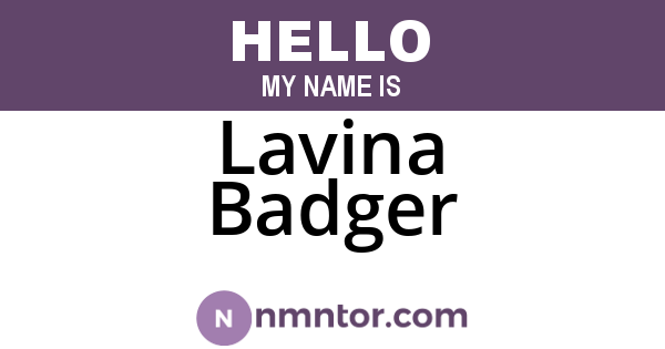 Lavina Badger