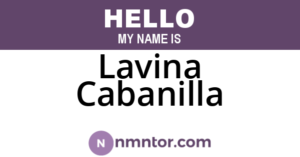 Lavina Cabanilla