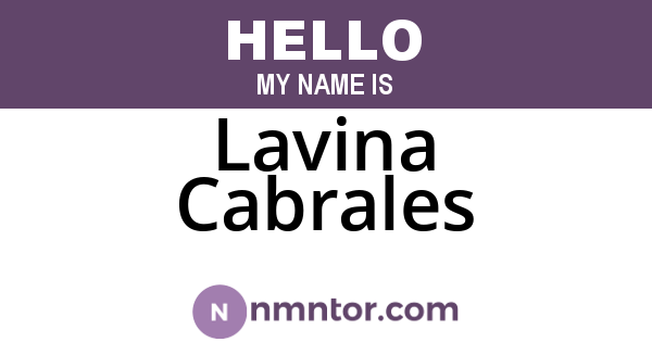 Lavina Cabrales