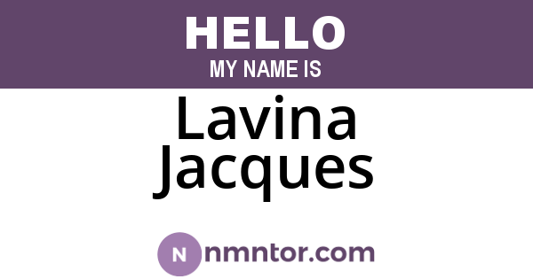 Lavina Jacques