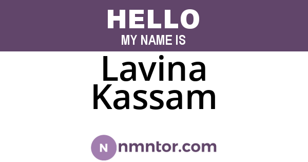 Lavina Kassam