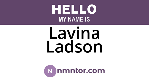 Lavina Ladson