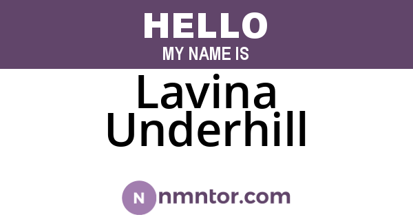 Lavina Underhill