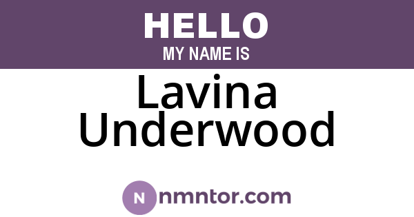 Lavina Underwood