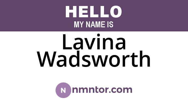 Lavina Wadsworth
