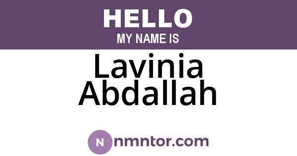 Lavinia Abdallah