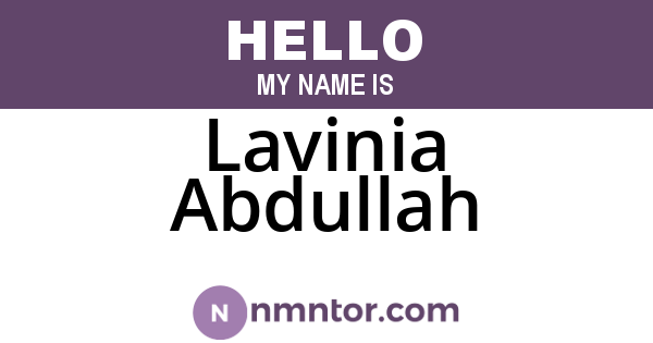 Lavinia Abdullah