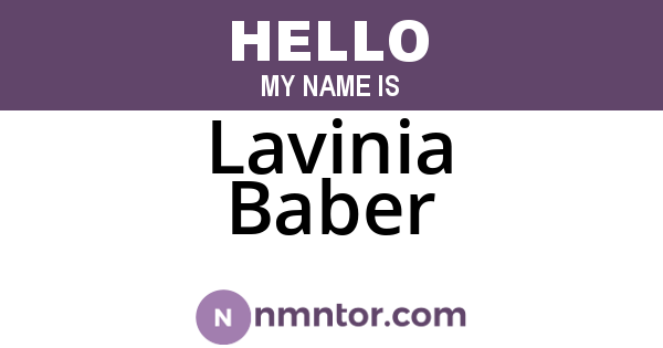 Lavinia Baber