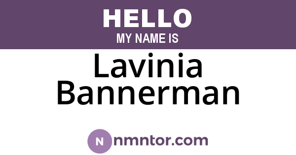 Lavinia Bannerman