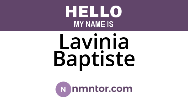 Lavinia Baptiste