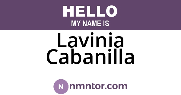 Lavinia Cabanilla