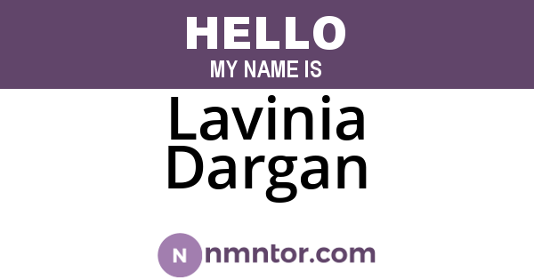 Lavinia Dargan