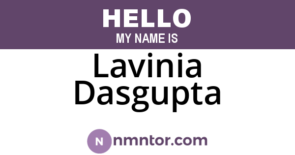 Lavinia Dasgupta